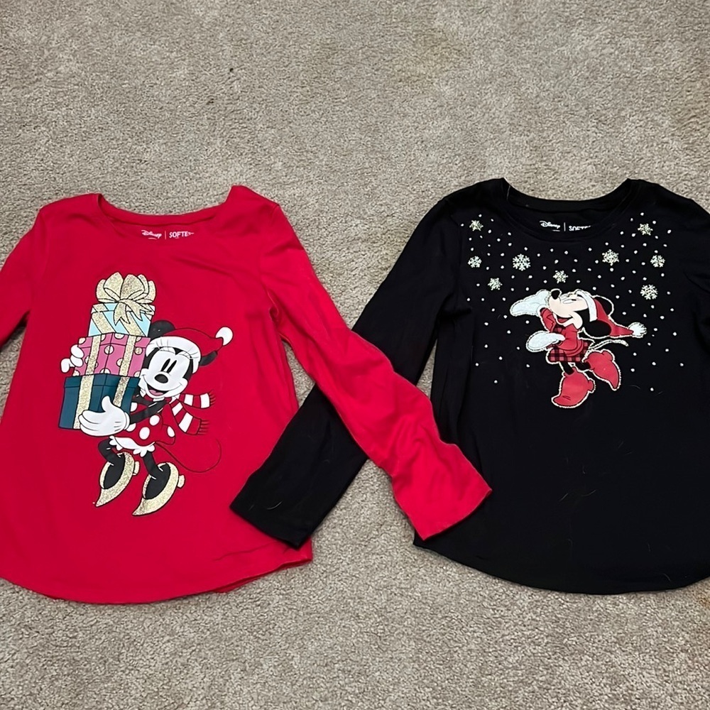 Bundle 2 Disney Minnie Mouse Holiday Shirts